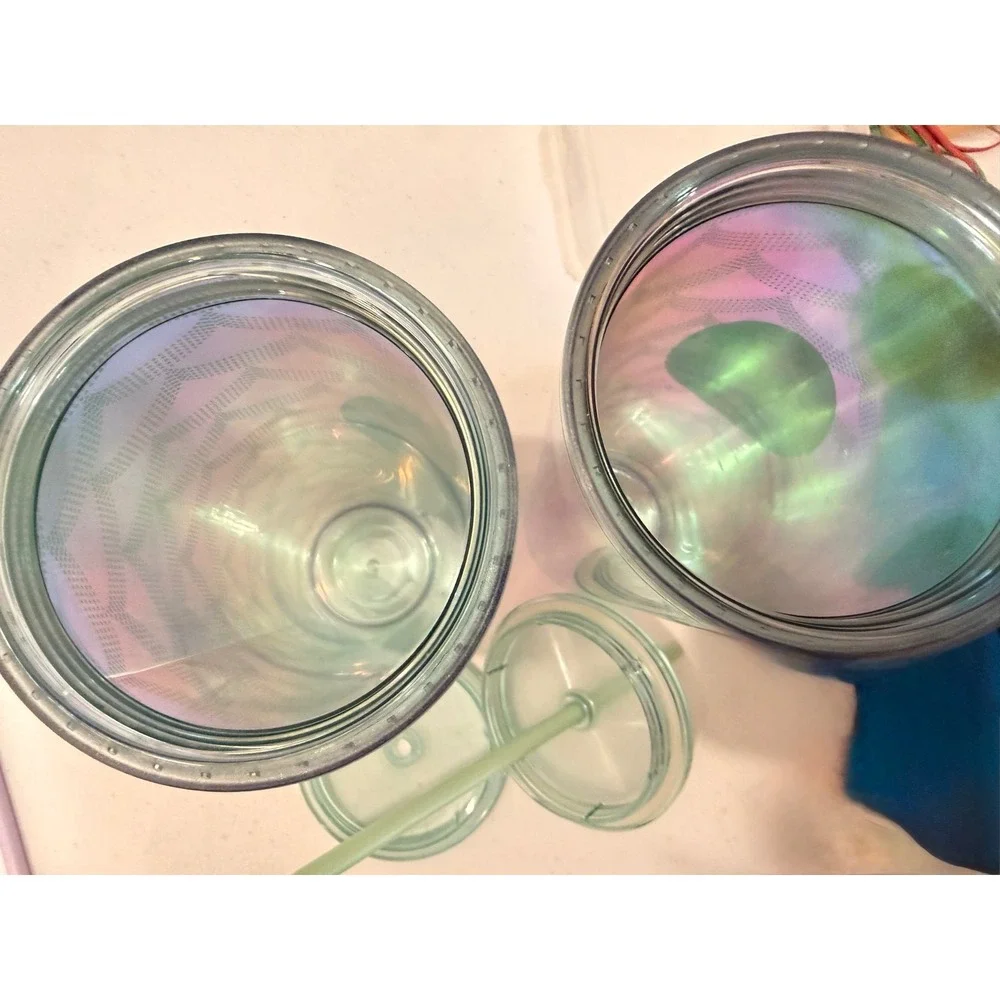 Starbucks Mermaid Color Tumbler Lot 4 Ocean Siren Pearl Shell Iridescent 24 oz